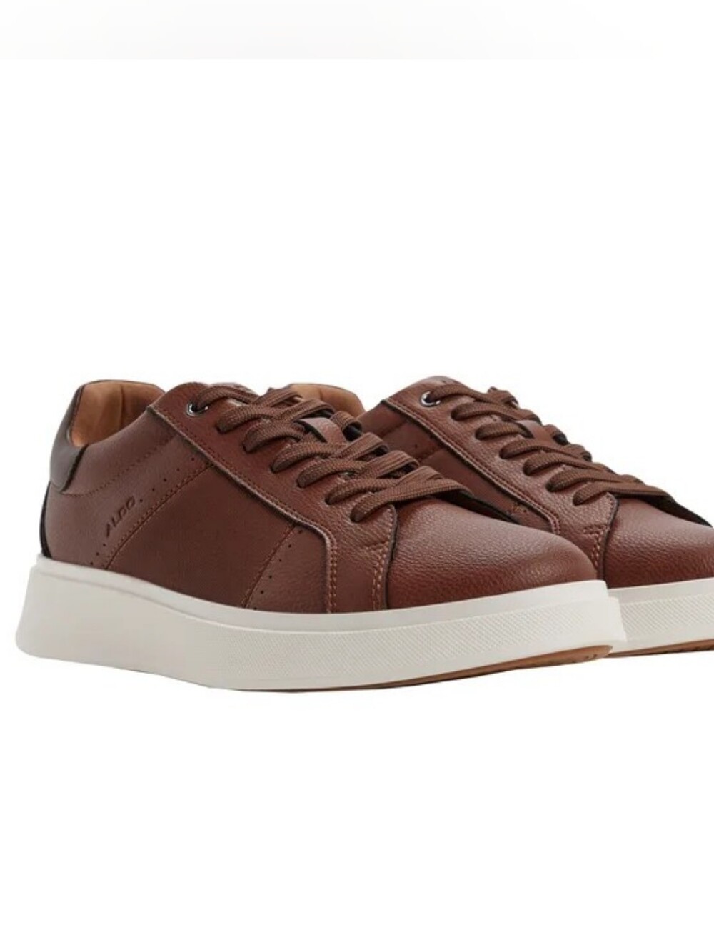 Aldo Men’s Brown Leather Low-Top Sneakers